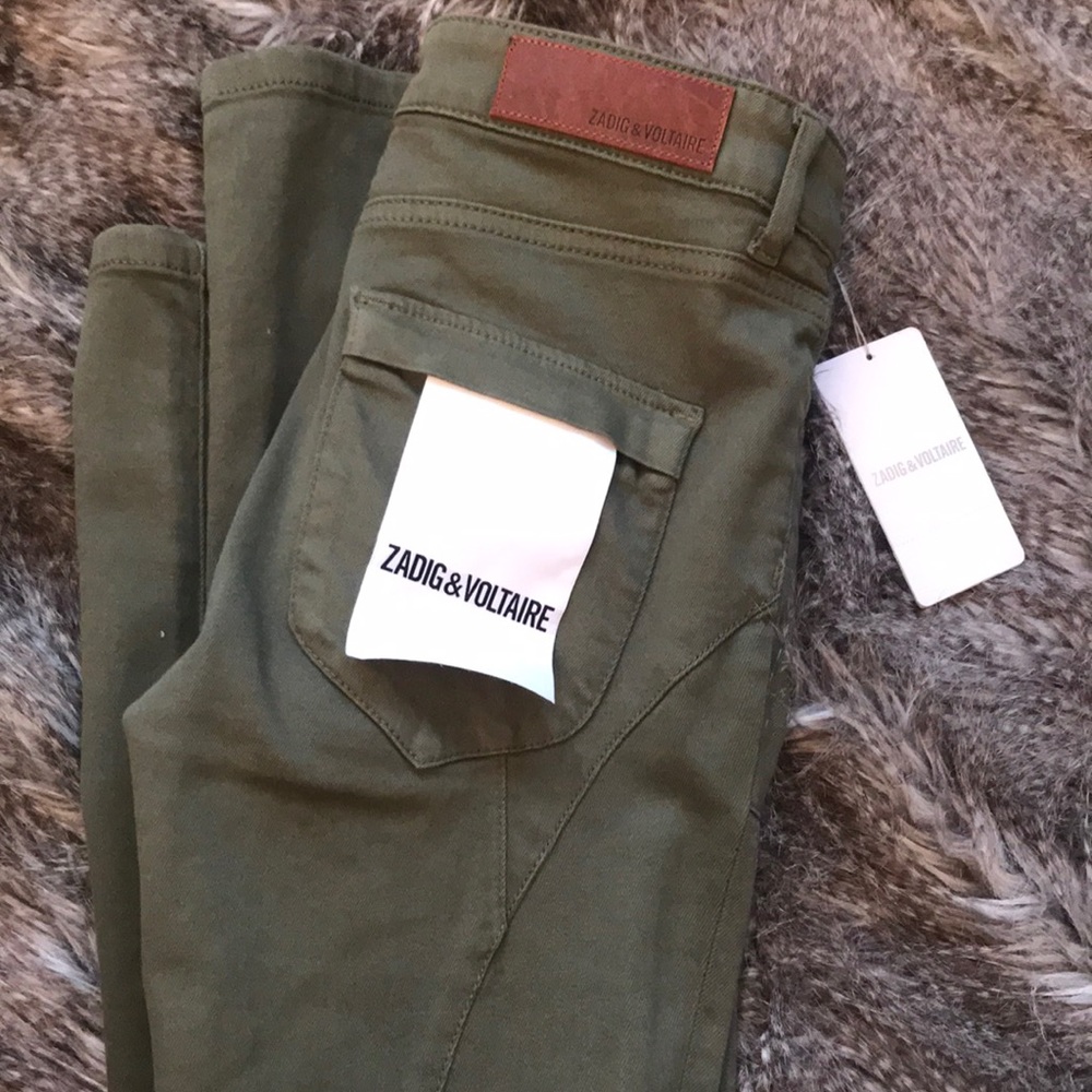 Zadig & Voltaire green skinny jeans